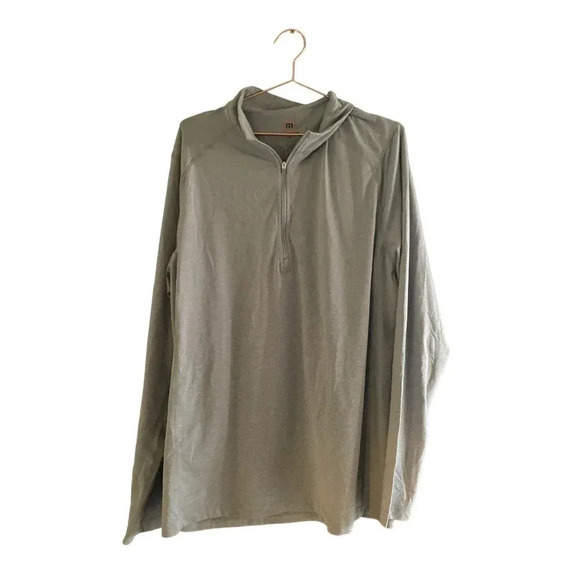 Travis Mathew Men's Gray Long Sleeve Half Zipped Sweatshirt Size XL - Picture 1 of 4
